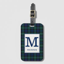 Klan Mackenzie Tartan Monogrammed