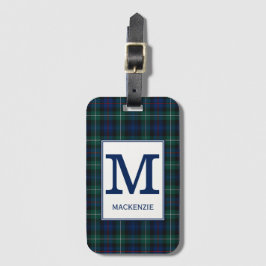 Klan Mackenzie Tartan Monogrammed Bagagebricka