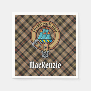 Klan MacKenzie Vapensköld över Brown Hunting Tarta Pappersservett