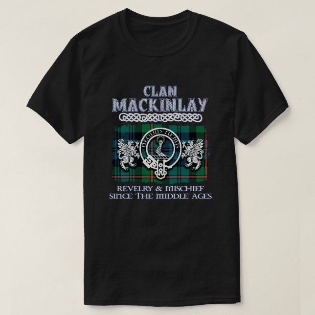 Klan MacKinlay vapensköld Scottish klans Scottish  T Shirt (Design framsida)