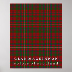 Klan MacKinnon Färg of Scotland Tartan Poster