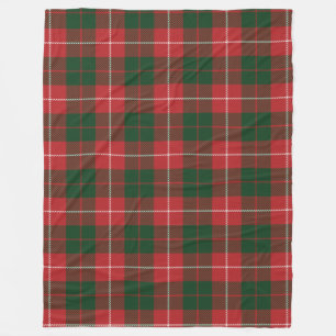 Klan MacKinnon Play Tartan Red Grönt Check Fleecefilt