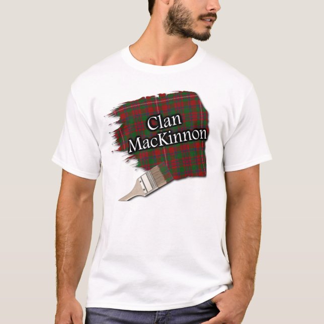 Klan MacKinnon Scottish Tartan Paint Shirt Tröja (Framsida)