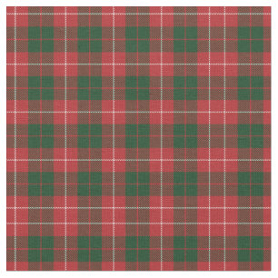 Klan Mackinnon Tartan Grönt Red Check Tyg