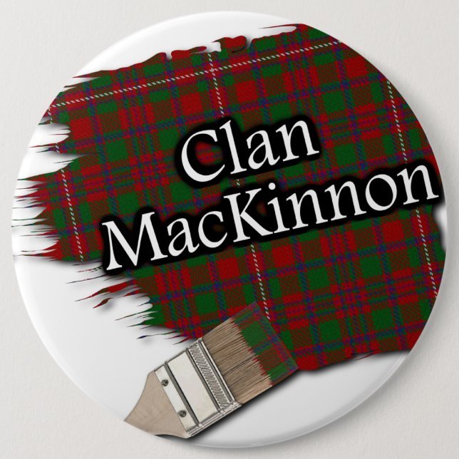 Klan MacKinnon Tartan Paint-pensel Knapp (Framsida)