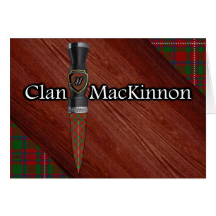 Klan MacKinnon Tartan Sgian Dubh Blade Hälsningskort