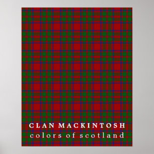 Klan MacKintosh Färg of Scotland Tartan Poster