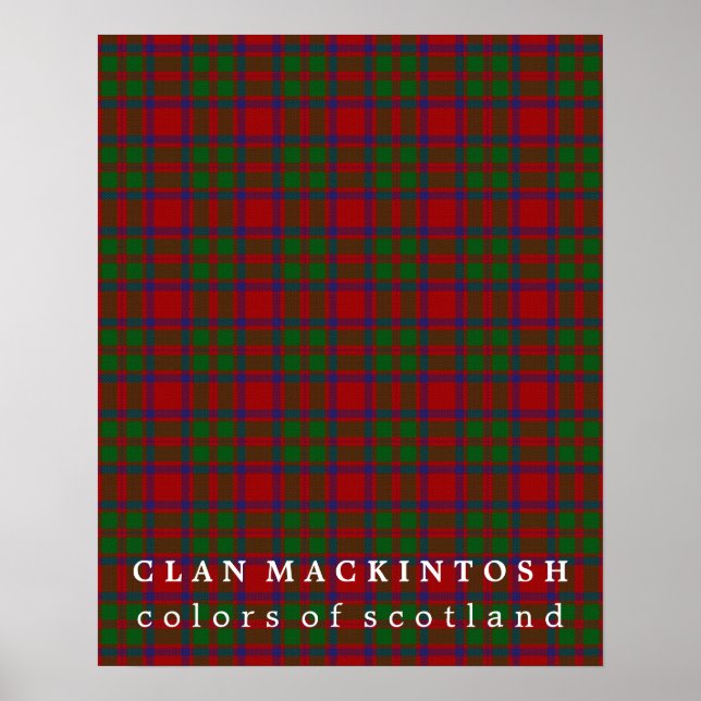 Klan MacKintosh Färg of Scotland Tartan Poster (Framsidan)