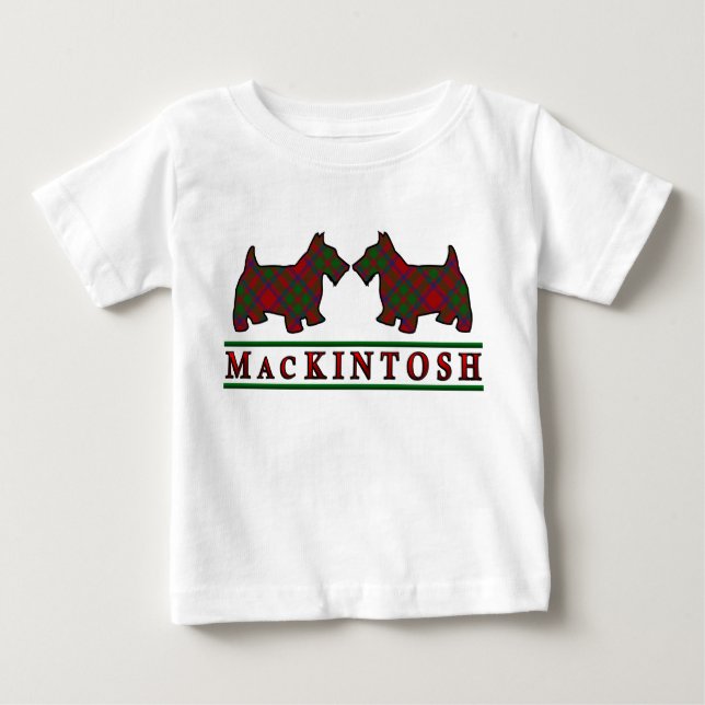 Klan MacKintosh Scottie Hundar Scottish Klan Tarta Tee (Framsida)