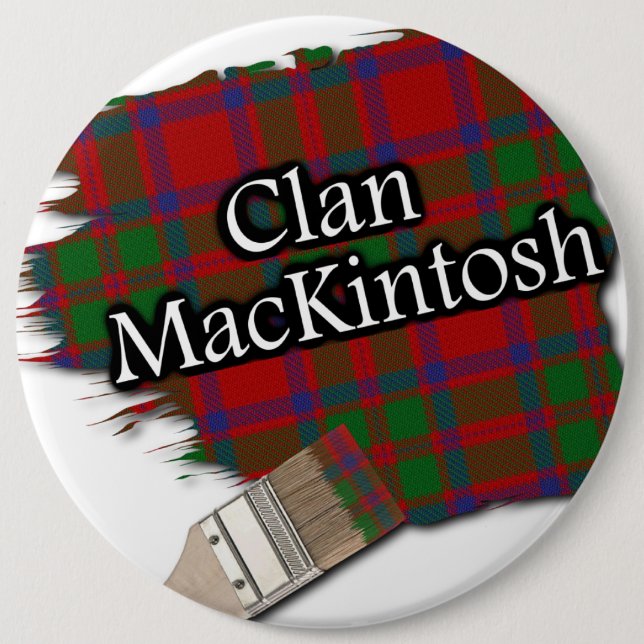 Klan MacKintosh Tartan Paint-pensel Knapp (Framsida)