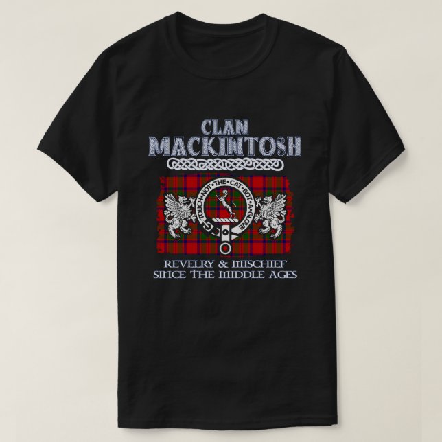 Klan Mackintosh vapensköld Scottish klans Scottish T Shirt (Design framsida)