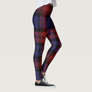 Klan MacLachlan Play Tartan Red Lila Check Leggings