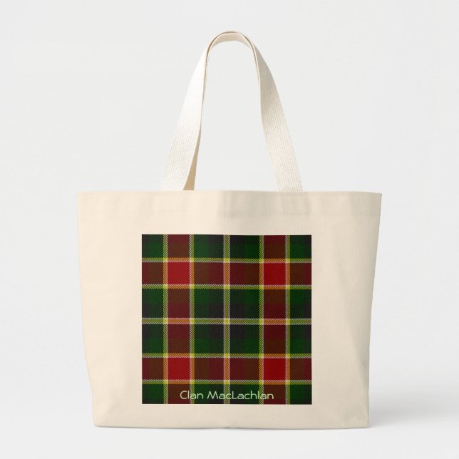 Klan MacLachlan Scottish Tartan Bag Jumbo Tygkasse (Framsidan)