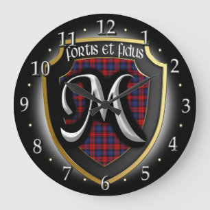 Klan MacLachlan Tartan Clock Stor Klocka