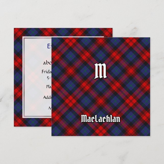 Klan MacLachlan Tartan Inbjudningar (Fram/baksida)