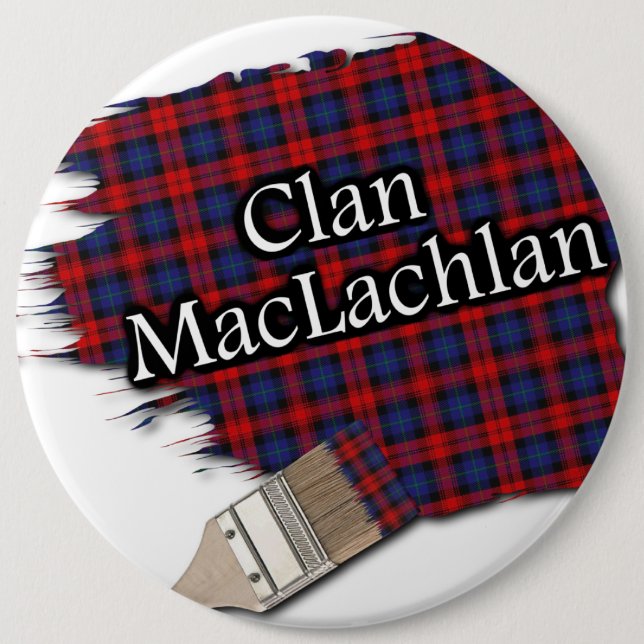 Klan MacLachlan Tartan Paint-pensel Knapp (Framsida)