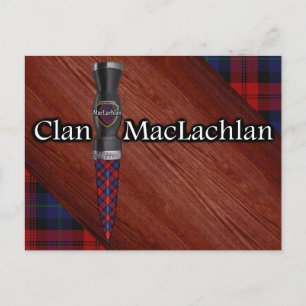 Klan MacLachlan Tartan Sgian Dubh Blade Vykort