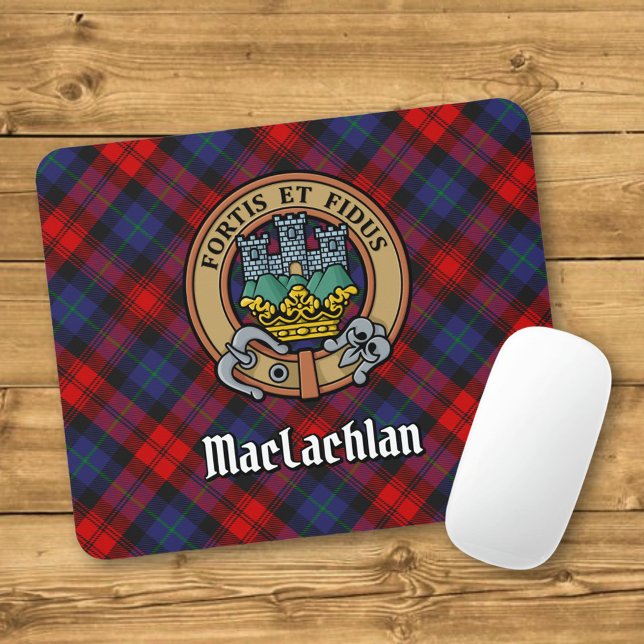 Klan MacLachlan-Vapensköld över Tartan Musmatta (Skapare uppladdad)