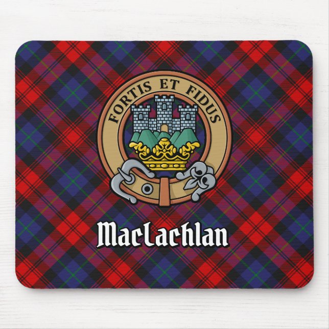 Klan MacLachlan-Vapensköld över Tartan Musmatta (Framsidan)