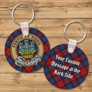 Klan MacLachlan-Vapensköld över Tartan Nyckelring
