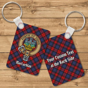 Klan MacLachlan-Vapensköld över Tartan Nyckelring
