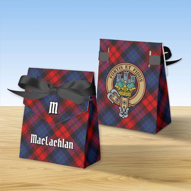 Klan MacLachlan-Vapensköld över Tartan Presentaskar (Skapare uppladdad)