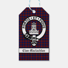Klan Maclachlan Vapensköld & Tartan Anpassade Presentetikett