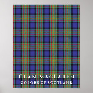 Klan MacLaren Färg av Scotland 2 Tartan Play Poster