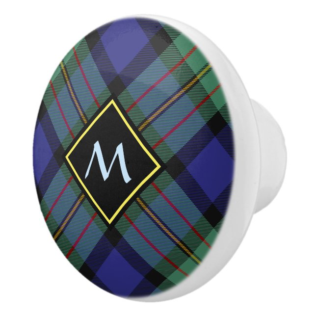 Klan MacLaren Tartan Ceramic Knob Knopp (Höger)