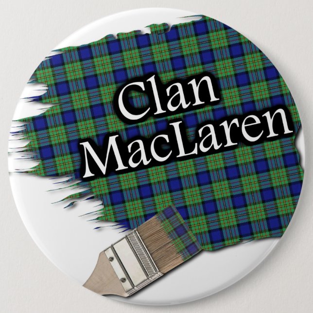 Klan MacLaren Tartan Paint-pensel Knapp (Framsida)