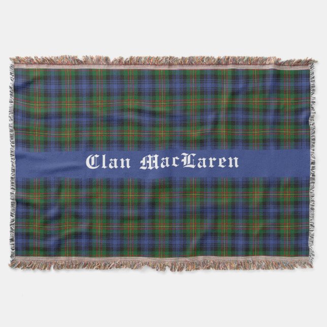 Klan MacLaren Tartan Play-Anpassadet Filt (Framsidan)