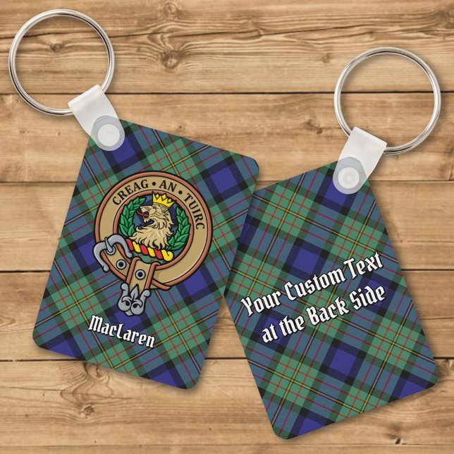 Klan MacLaren-Vapensköld över Tartan Keychain Nyckelring (Skapare uppladdad)