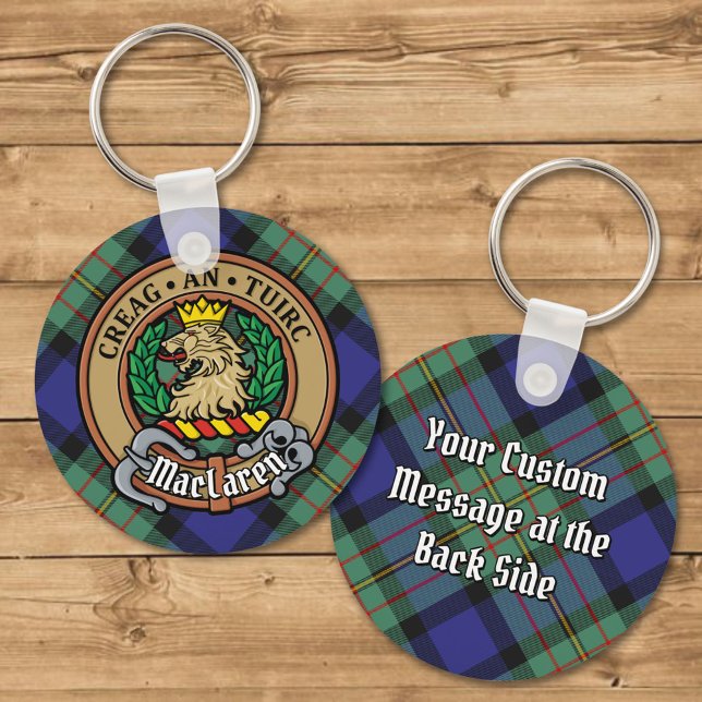 Klan MacLaren-Vapensköld över Tartan Nyckelring (Skapare uppladdad)