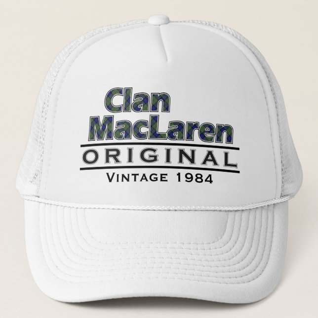 Klan MacLaren-Vintage Anpassa ditt födelsedag Keps (Framsida)
