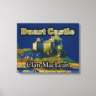 Klan MacLean Duart Castle Customize Himlar Färg Canvastryck
