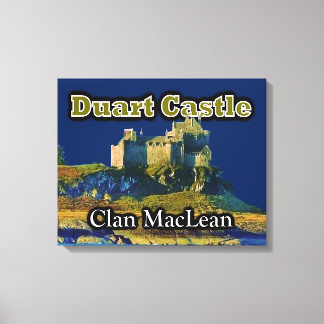 Klan MacLean Duart Castle Customize Himlar Färg Canvastryck (Framsida)