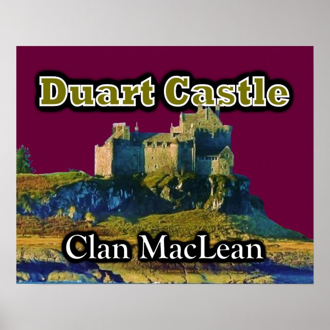 Klan MacLean Duart Castle Customize Himlar Färg Poster (Framsidan)