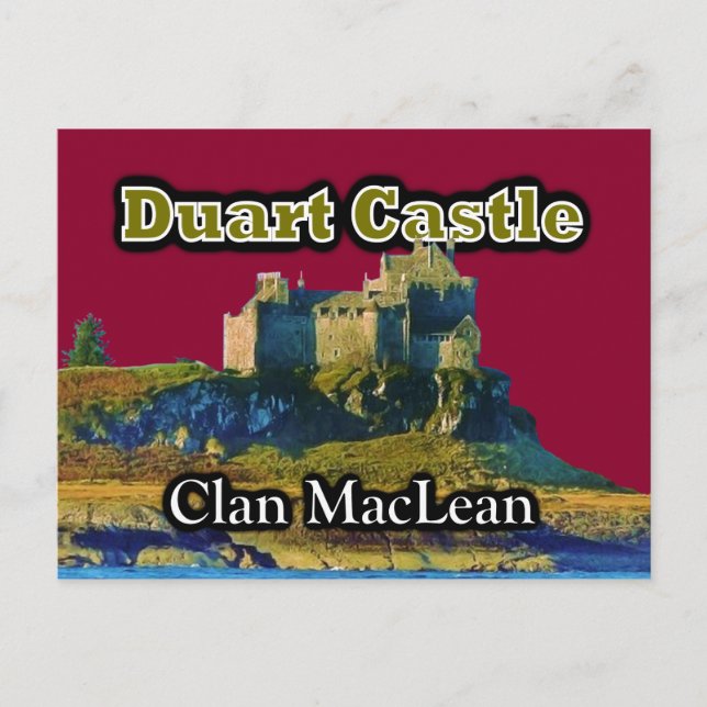Klan MacLean Duart Castle Customize Himlar Färg Vykort (Framsida)