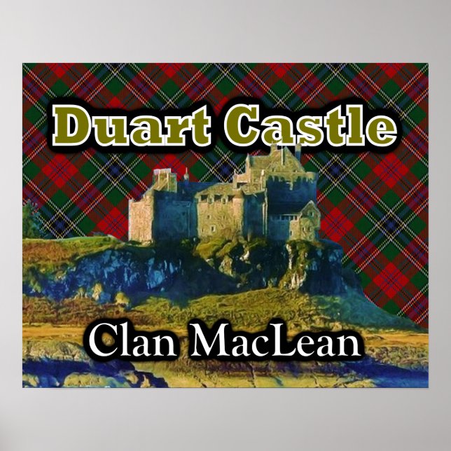 Klan MacLean Duart Castle Tartan Himlar Poster (Framsidan)