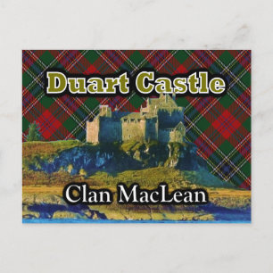 Klan MacLean Duart Castle Tartan Himlar Vykort