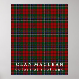 Klan MacLean Färg av Scotland Tartan Poster