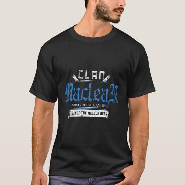 Klan Maclean MisChief and Mayhem sedan Mitten T Shirt (Framsida)