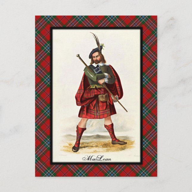 Klan MacLean Scottish Dreams Postcard Vykort (Framsida)