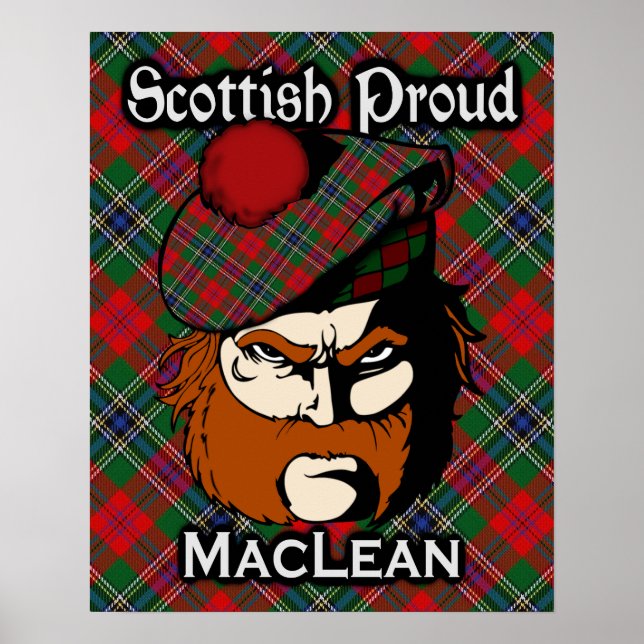 Klan MacLean Scottish Tartan Poster (Framsidan)