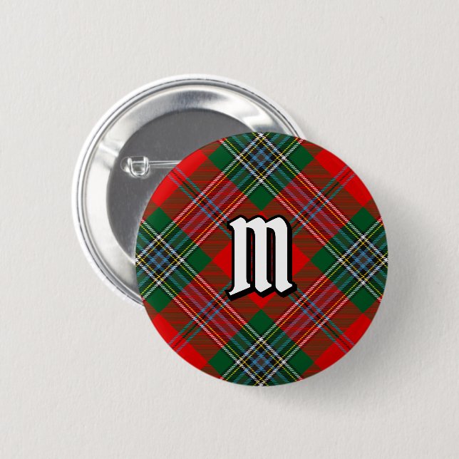 Klan MacLean Tartan Button Knapp (Framsida & baksida)