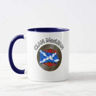Klan MacLean Tartan Knot & Flagga Mugg
