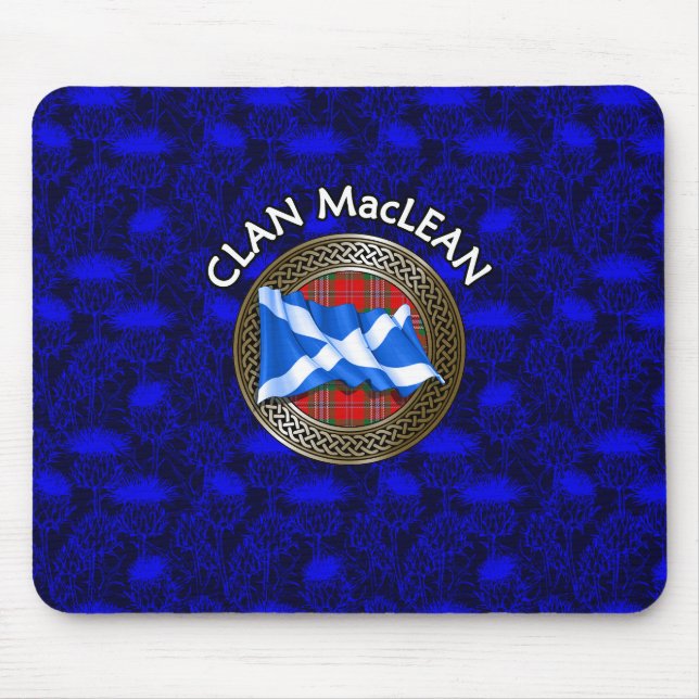 Klan MacLean Tartan Knot & Flagga Musmatta (Framsidan)
