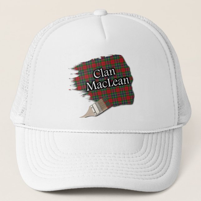 Klan MacLean Tartan Paint-penselkap Truckerkeps (Framsida)