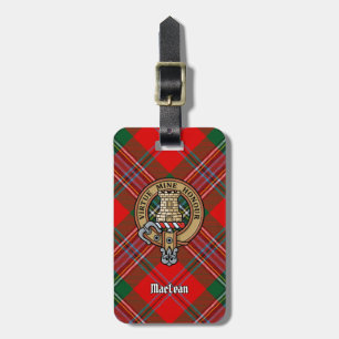 Klan MacLean-Vapensköld över Tartan Bagagebricka