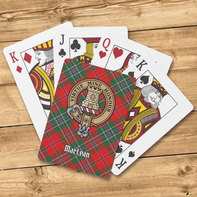 Klan MacLean-Vapensköld över Tartan Casinokort (Skapare uppladdad)